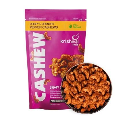 Krishival Nuts Pepper Cashews 500 grams
